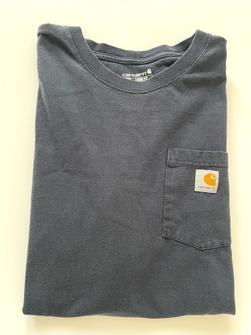 Carhartt Loose Fit Men's Dark Blue Pocket Short-Sleeve Tee